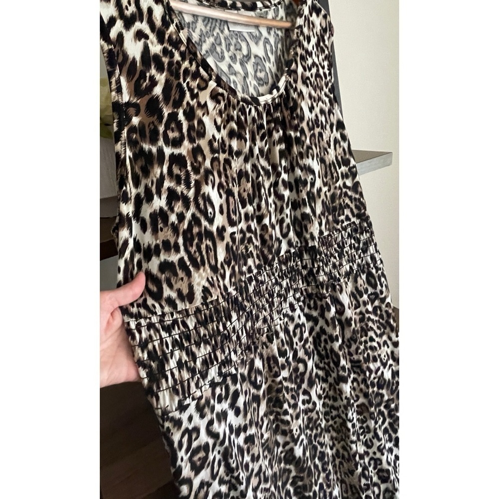 ** BUNDLE SALE 3/$16 ** Avenue Sleeveless Maxi Sundress Animal Print Size 18/20 - Picture 4 of 14